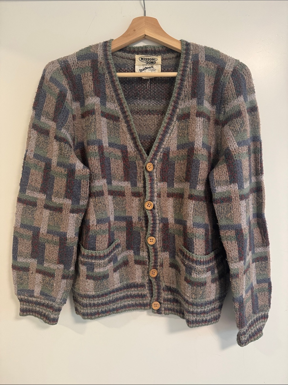Missoni Women's Geometric Knit Cardigan - Taupe Multi